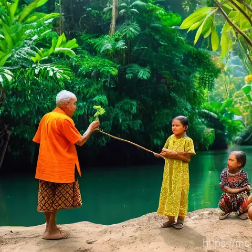 애니미즘을 통한 공동체 회복력 강화 - **Prompt 1: Intergenerational Harmony and Nature's Embrace**
"A vibrant, realistic image capturi...