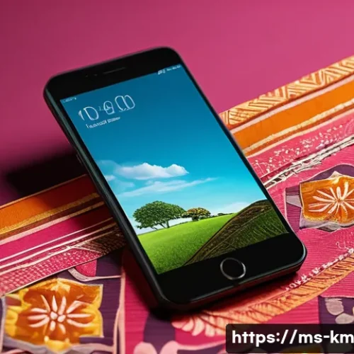 Home 32 애니미즘과 감성 디자인 - A contemporary Malaysian product design concept showcasing a sleek smartphone interface adorned with...